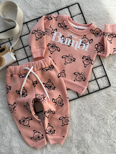 Zara Model Bambi Üç İplik Kışlık Kız Bebek/Çocuk 2'li Takım - YAVRUAĞZI