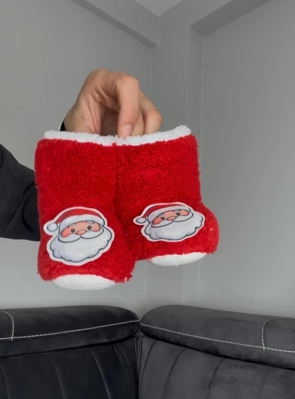 Yılbaşı Noel Baba Panduf - KIRMIZI