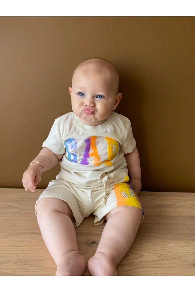 Gap Pullu Yazlık Kız Bebek/Çocuk İkili Takım - RENKLİ