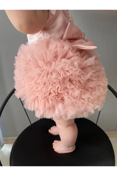 Bebek Çocuk Doğum Günü Parti Düğün Elbise Tütülü Astarlı Kız Bebek Giyim Çocuk Giyim - GÜLKURUSU