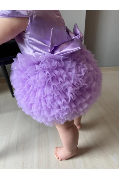 Bebek Çocuk Doğum Günü Parti Düğün Elbise Tütülü Astarlı Kız Bebek Giyim Çocuk Giyim - MOR