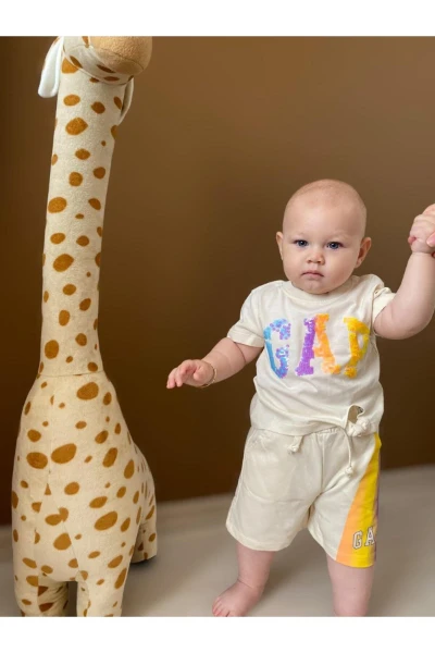 Gap Pullu Yazlık Kız Bebek/Çocuk İkili Takım - RENKLİ