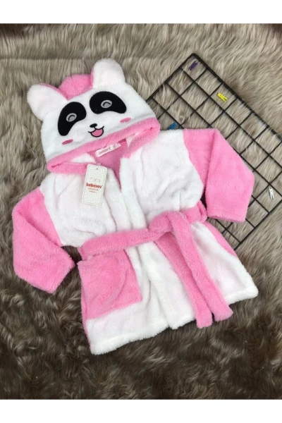 Welsoft Kız Panda Çocuk Sabahlık Bornoz - PEMBE
