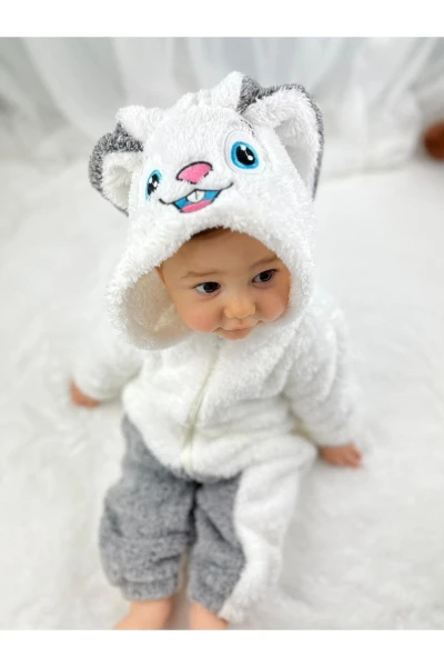 Welsoft Peluş Fermuarlı Kışlık Tavşan Kız Bebek Uyku Tulumu - BEMBEYAZKIRÇILLIRİ