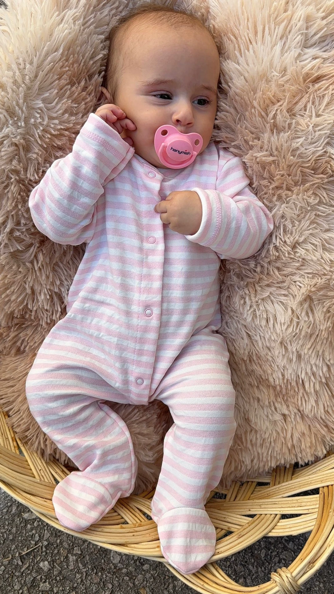 %100 Pamuklu Organik Kız Bebek Erkek Bebek Yenidoğan Tulum Baskılı Tulum  - AÇIK PEMBE