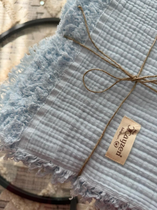 %100 Pamuklu 4 Katlı Müslin Battaniye - BEJ