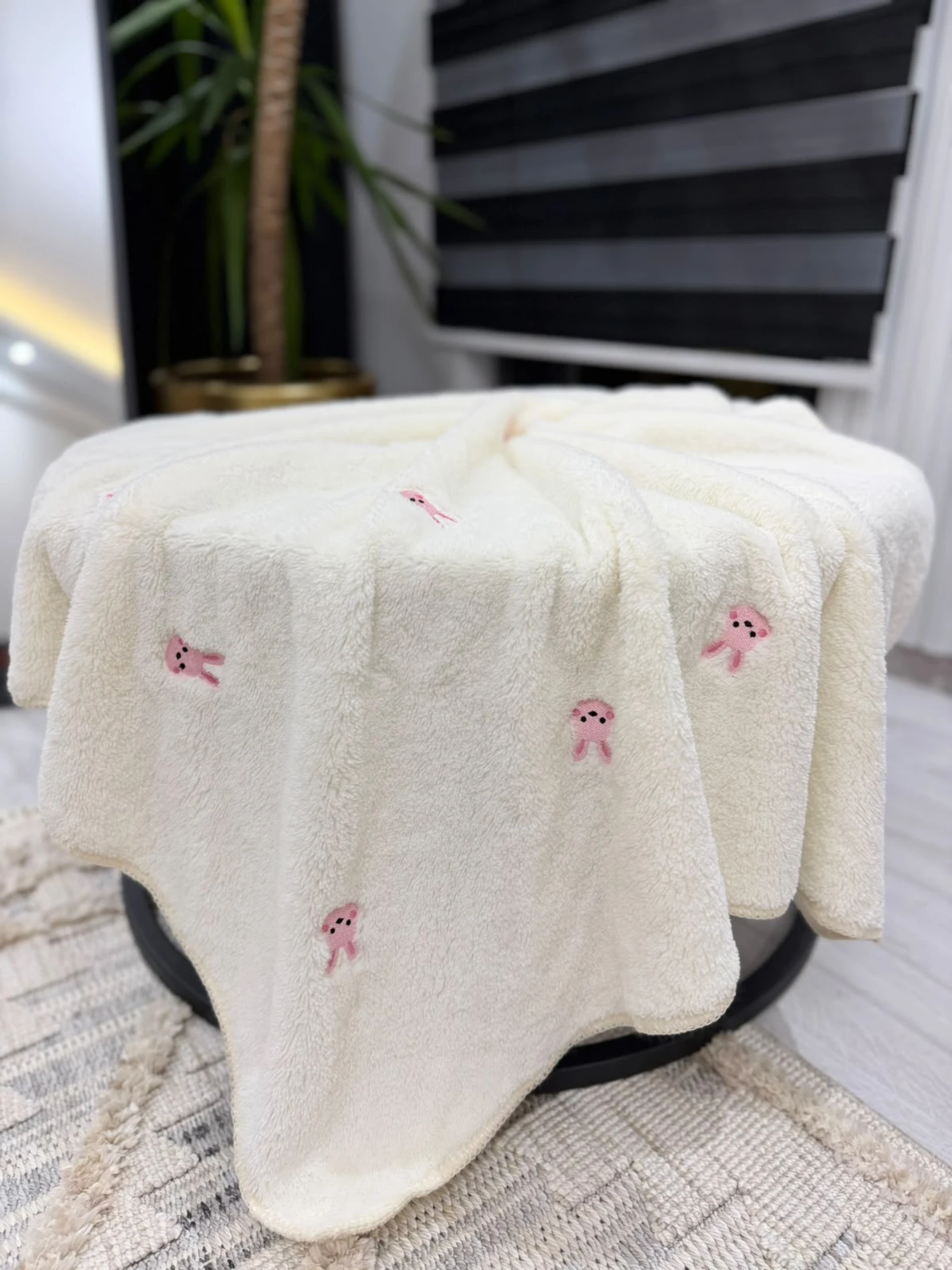 NAKIŞLI WELSOFT 90*100 CM BEBEK BATTANİYESİ - KREM