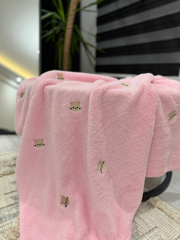 NAKIŞLI WELSOFT 90*100 CM BEBEK BATTANİYESİ - PEMBE
